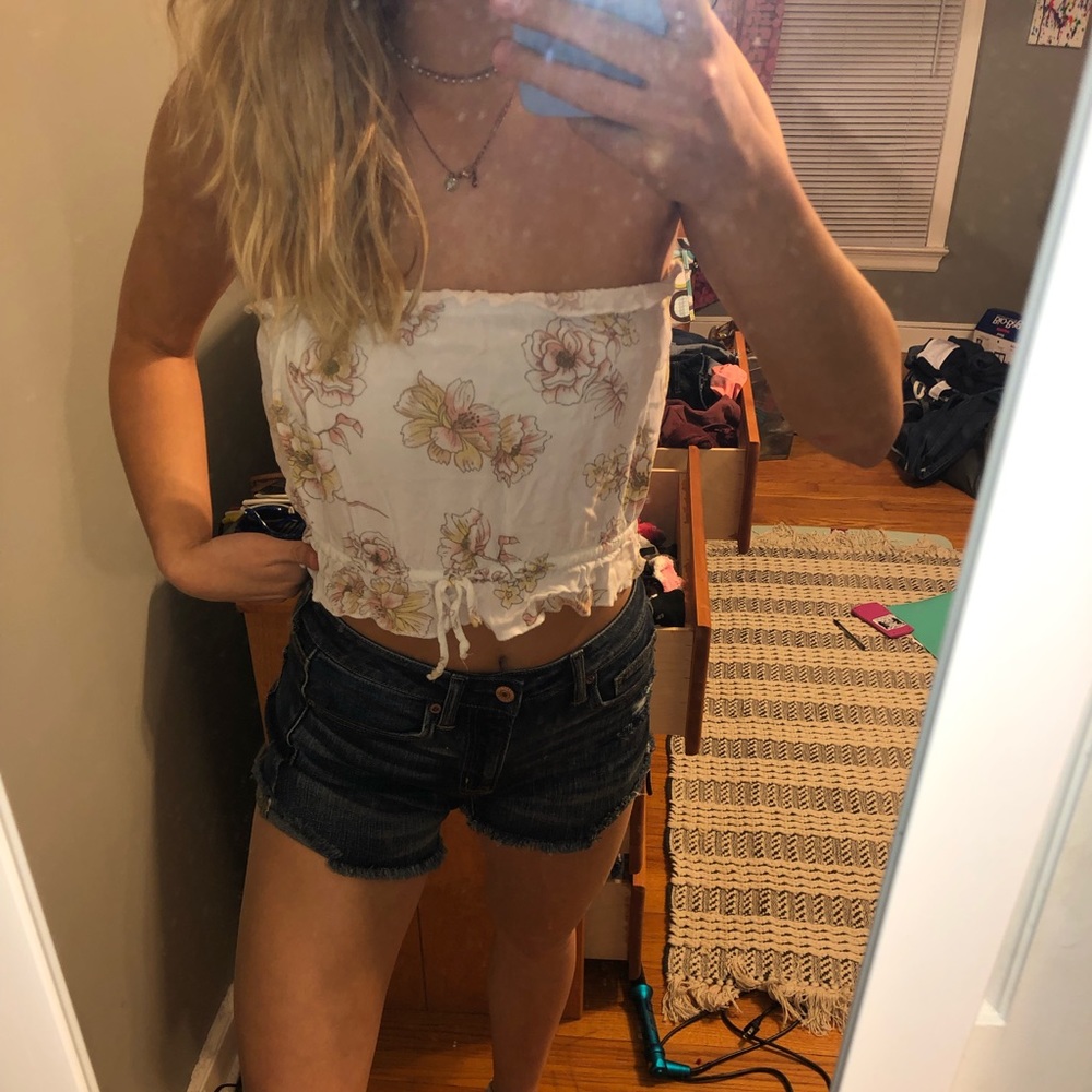 Vintage floral tube top
